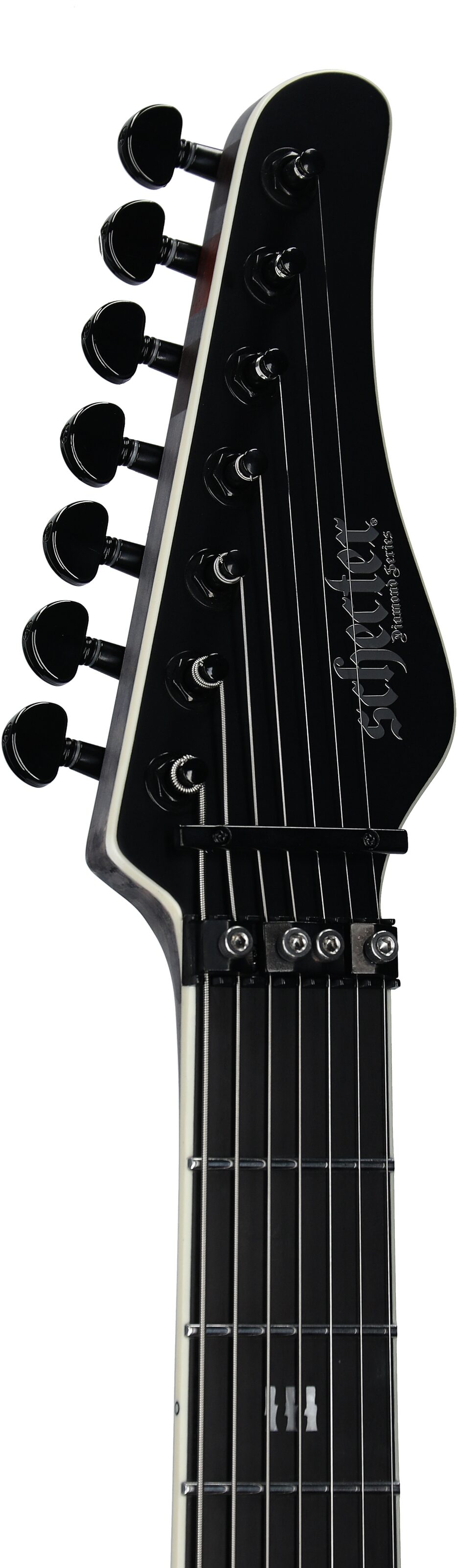 Schecter PT-7 FR-S SLS Elite Evil Twin Electric Guitar, 7-String, Satin Black, Headstock Left Front