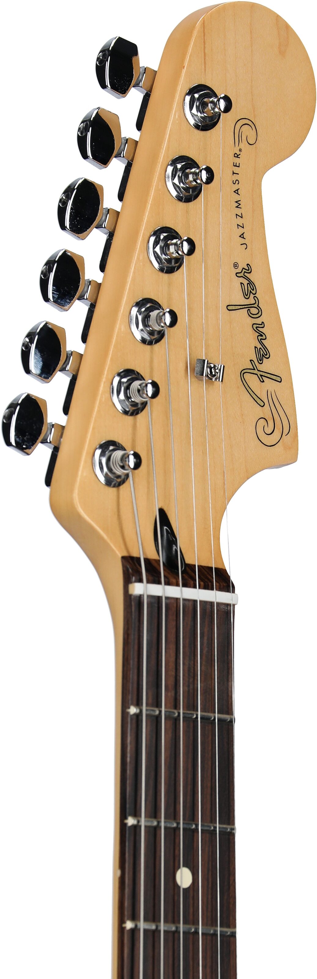Fender Player Jazzmaster Pau Ferro Electric Guitar, Candy Apple Red, Headstock Left Front