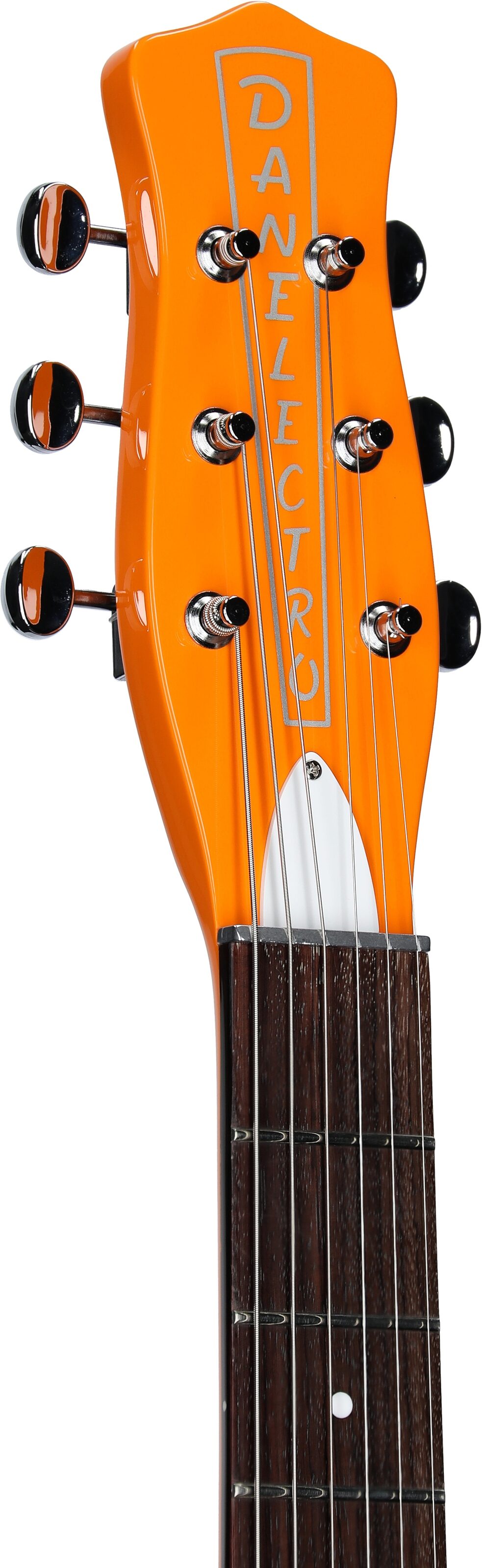 Danelectro '59 MOD NOS Electric Guitar, Orangeadelic, Headstock Left Front
