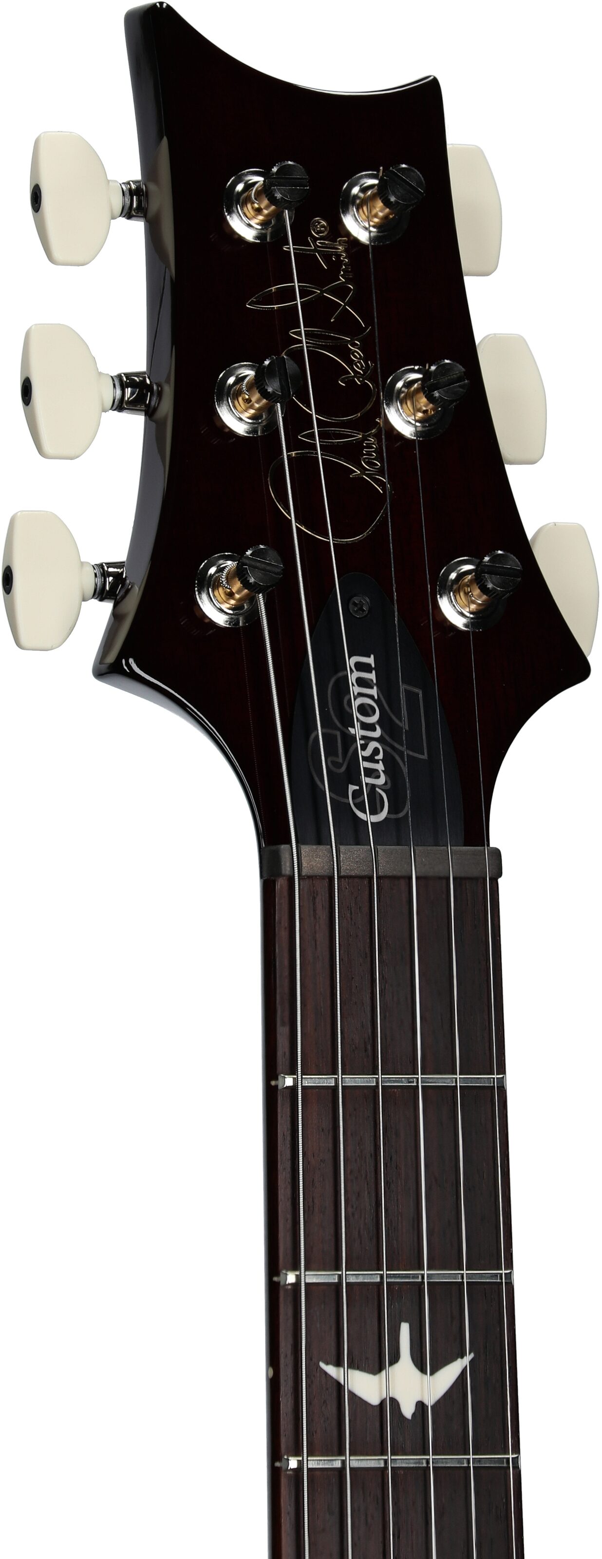 PRS Paul Reed Smith S2 Custom 24-08 Electric Guitar (with Gig Bag), Dark Cherry Sunburst, Headstock Left Front