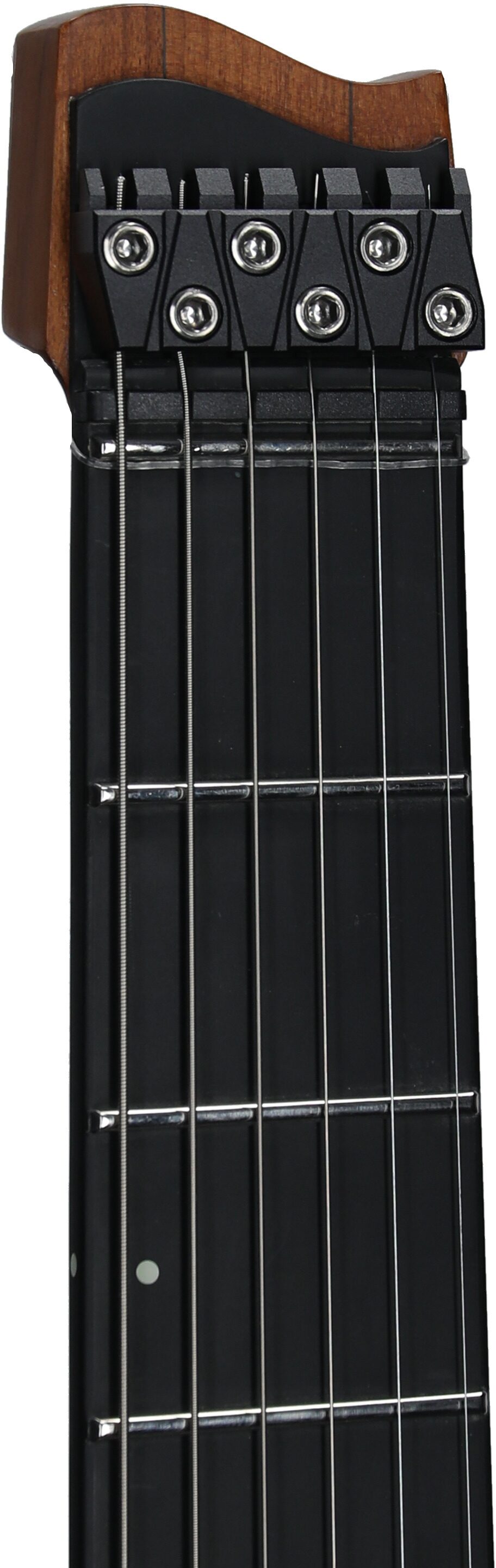 Strandberg Boden Standard NX 6 Tremolo Electric Guitar (with Gig Bag), Neon Orange, Headstock Left Front