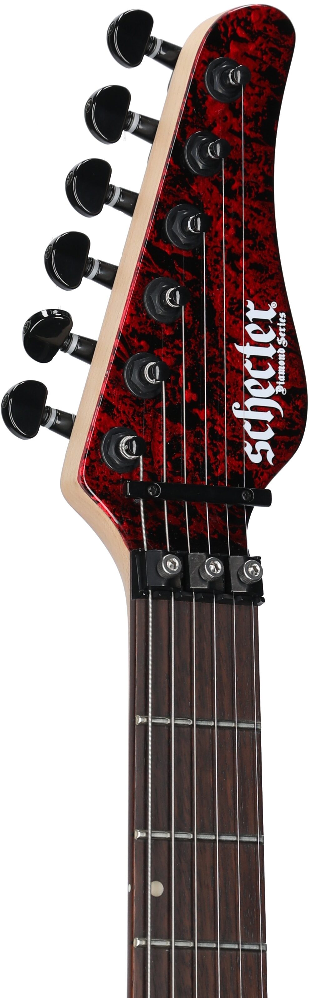 Schecter Sun Valley Super Shredder FR S Electric Guitar, Red Reign, Headstock Left Front