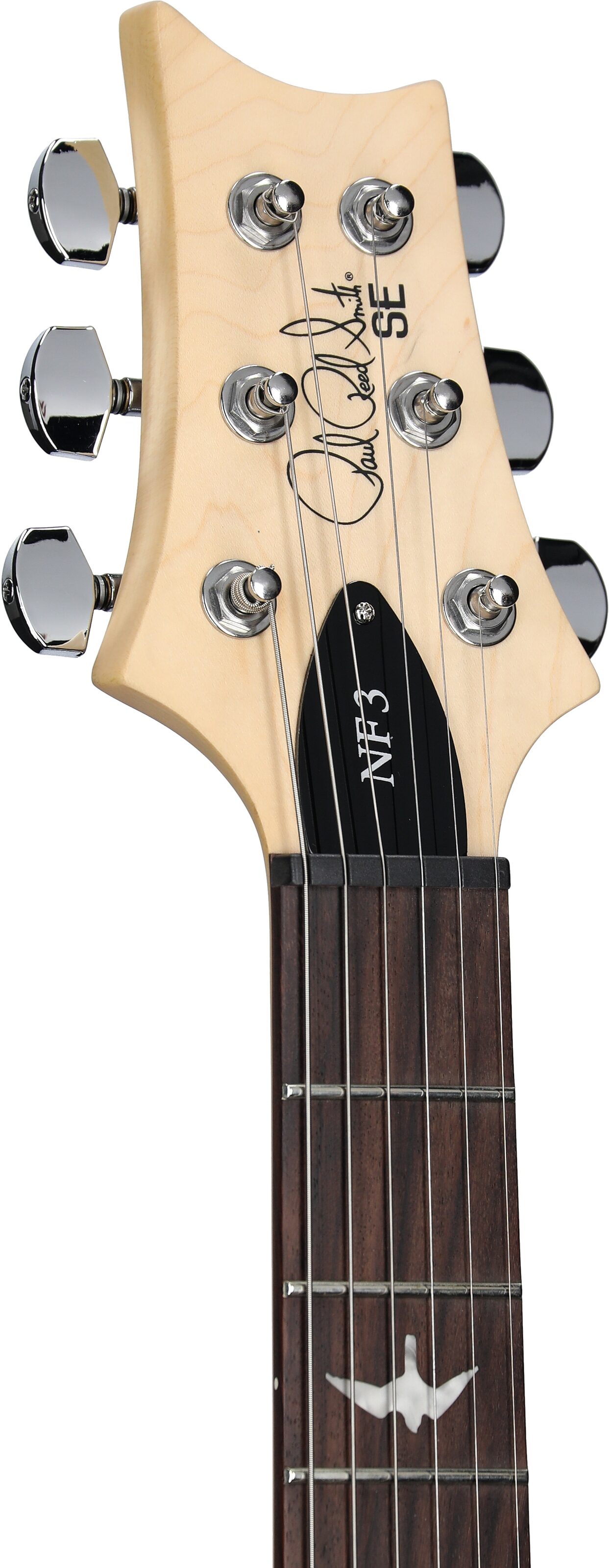 PRS Paul Reed Smith SE NF3 Electric Guitar, Rosewood Fingerboard (with Gig Bag), Pearl White, Headstock Left Front