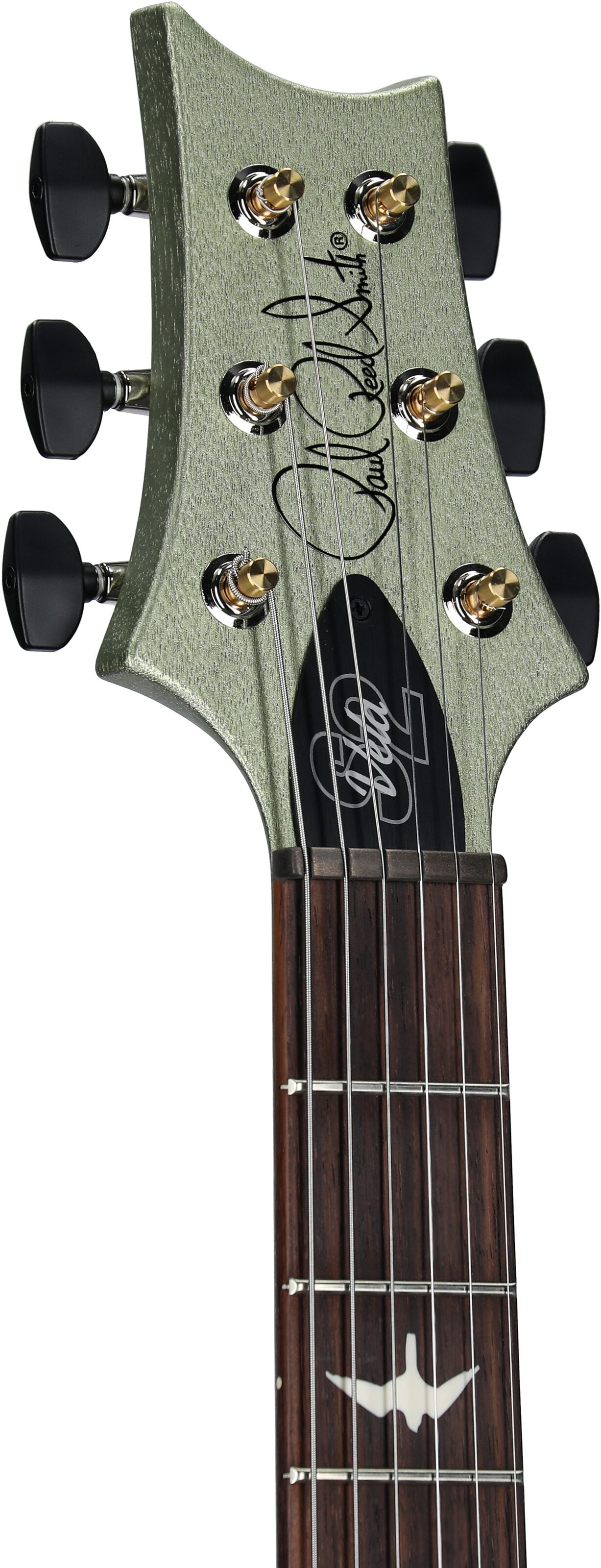 PRS Paul Reed Smith S2 Vela Semi-Hollowbody Electric Guitrar, Mavis Mint Metallic, Headstock Left Front