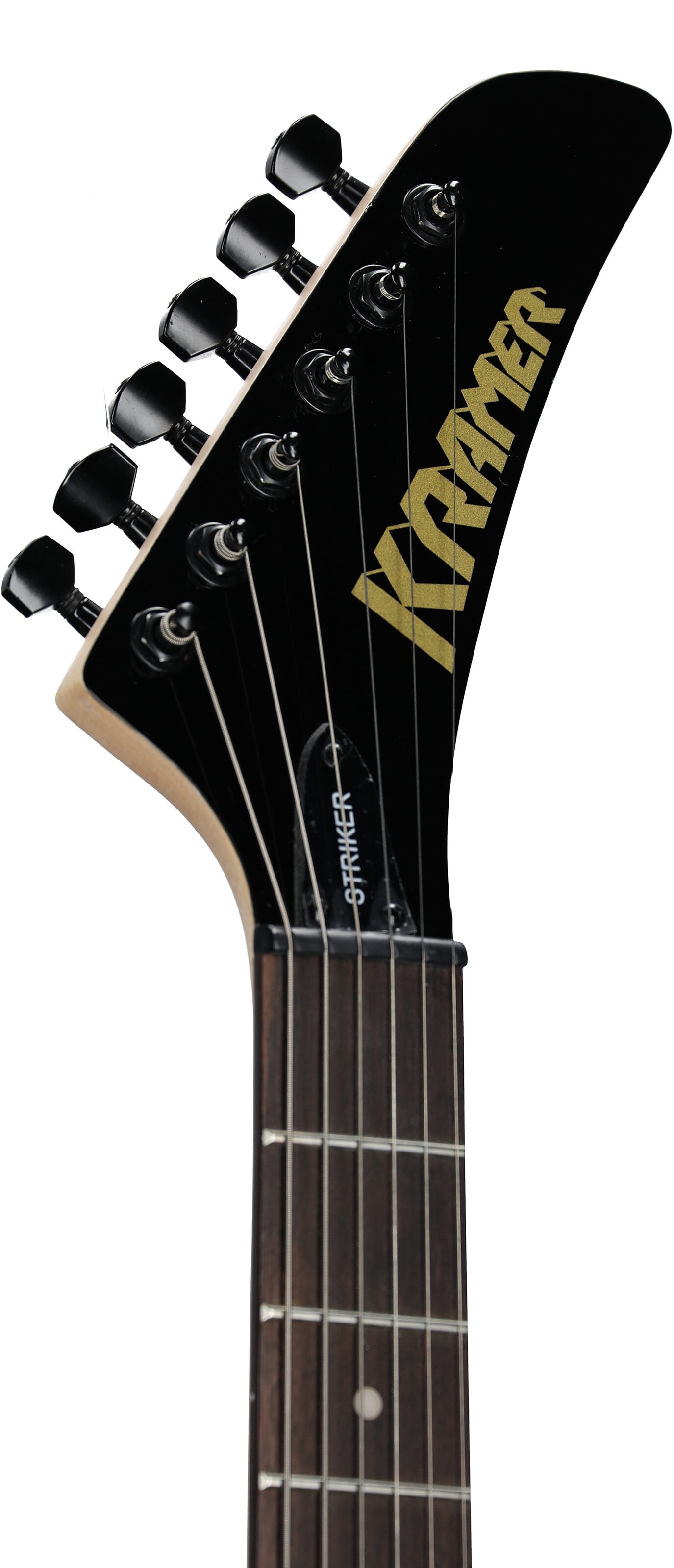 Kramer Striker Figured HSS Electric Guitar, Laurel Fingerboard, Transparent Purple, Open Box (Very Good), Headstock Left Front