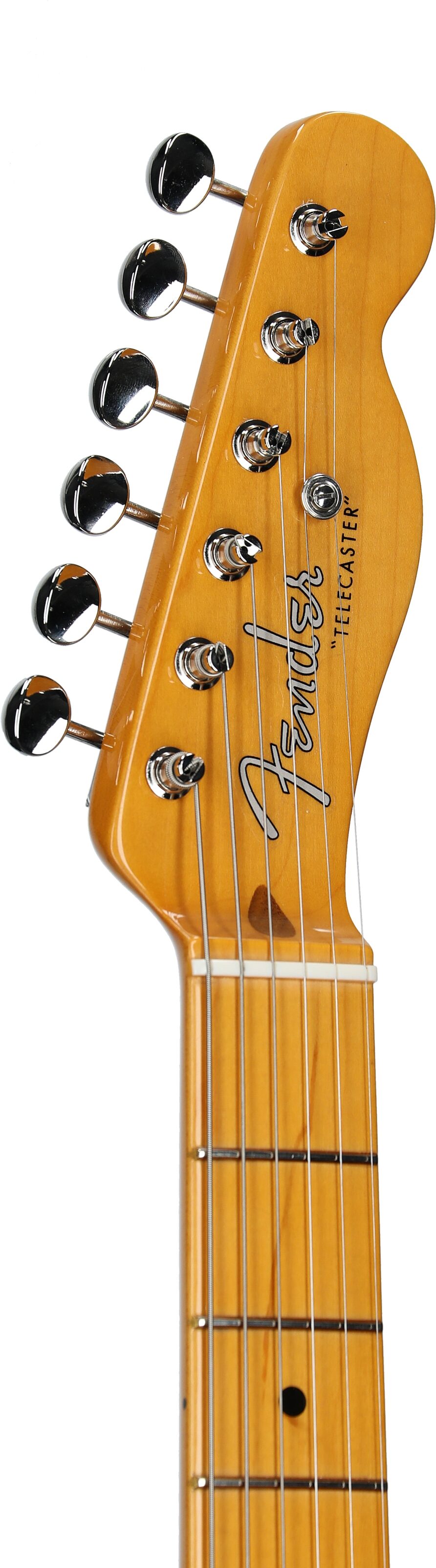 Fender American Vintage II 1951 Telecaster Electric Guitar, Maple Fingerboard (with Case), Prototype White, Headstock Left Front