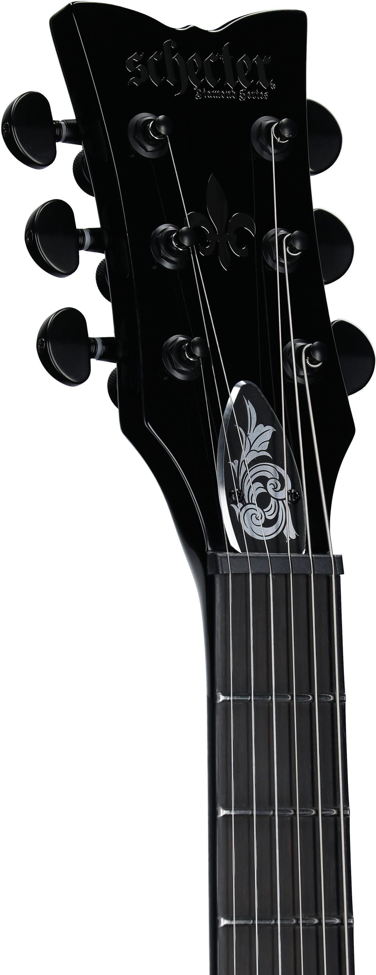 Schecter Solo II Przym Palladium Electric Guitar, Left-Handed, Gloss Black, Headstock Left Front
