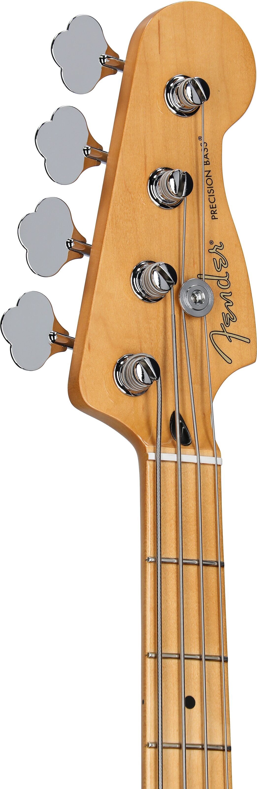 Fender Player II Precision Electric Bass, with Maple Fingerboard, Black, Headstock Left Front