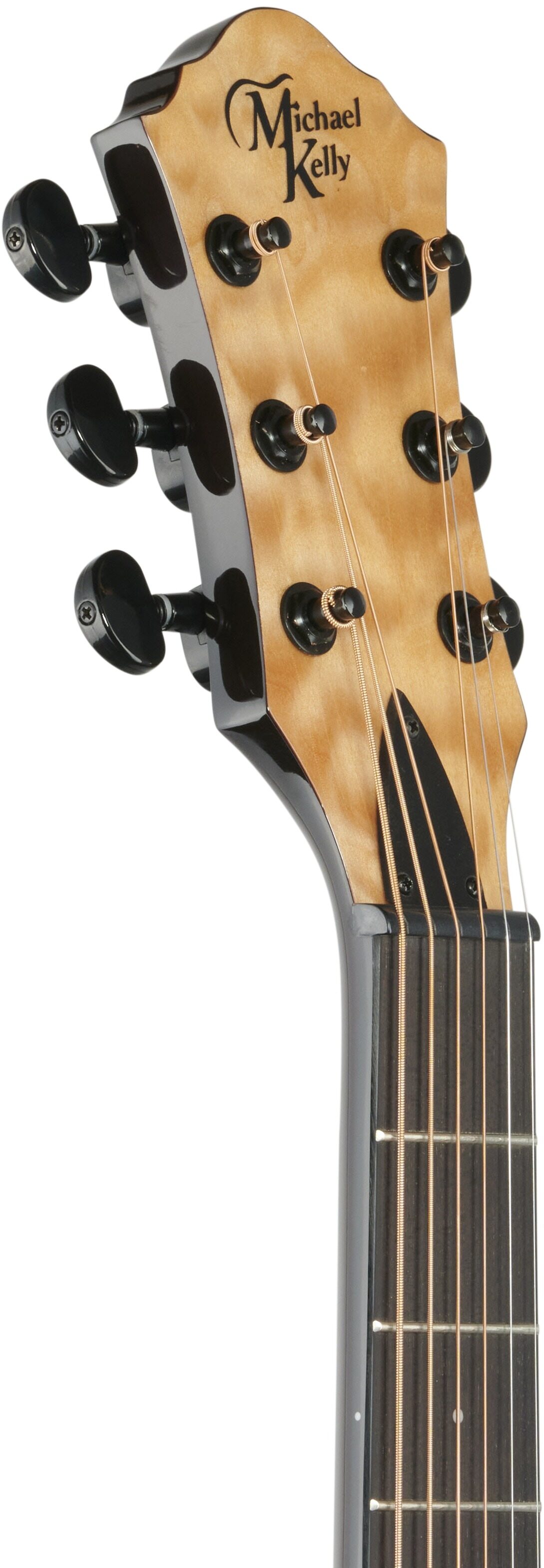 Michael Kelly Forte Port X Acoustic-Electric Guitar, Partial Eclipse, Headstock Left Front