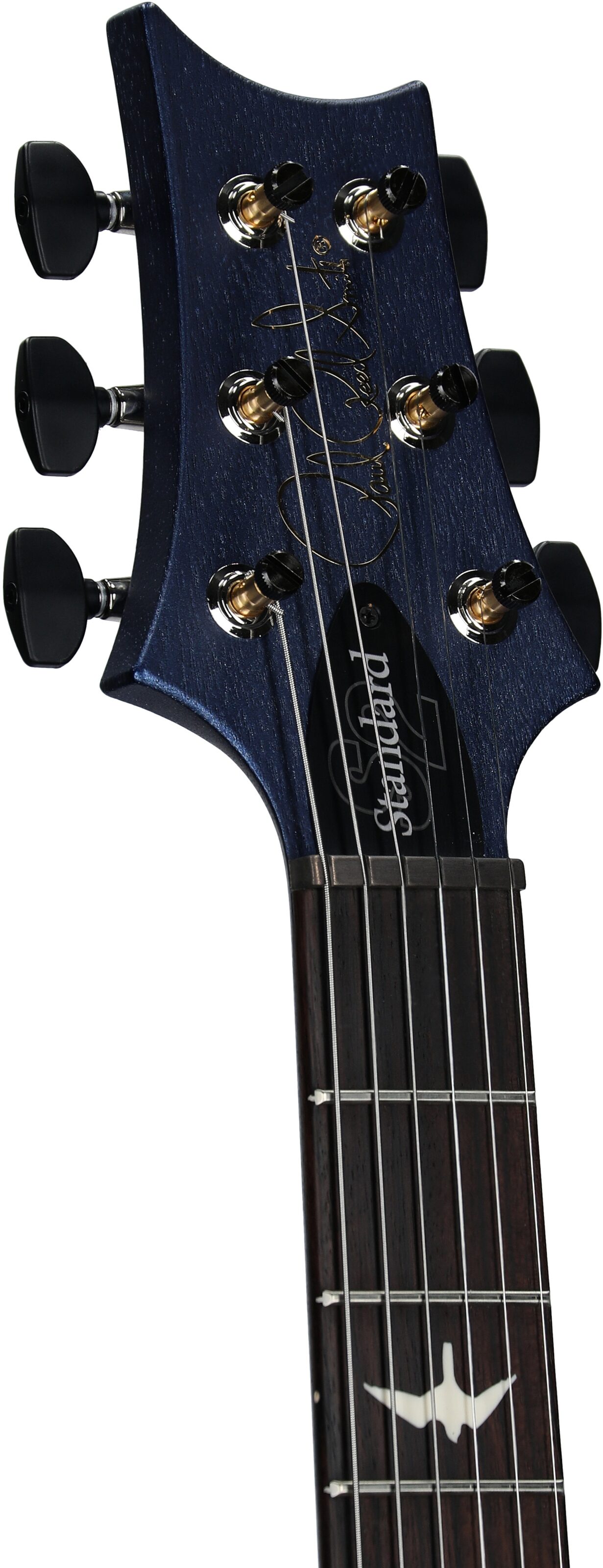 PRS Paul Reed Smith S2 Standard 22 Satin Electric Guitar, Metallic Midnight, Headstock Left Front