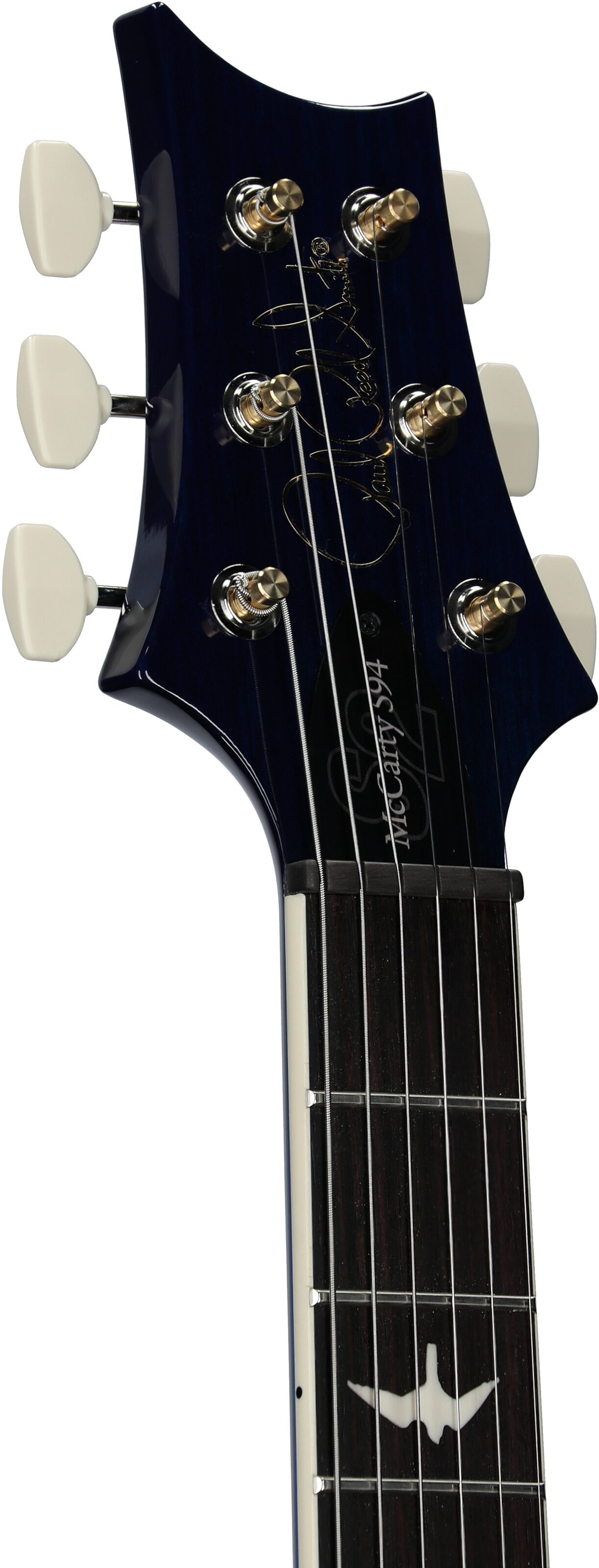 PRS Paul Reed Smith S2 McCarty 594 Singlecut Electric Guitar (with Gig Bag), Faded Gray Black Blue Burst, Headstock Left Front