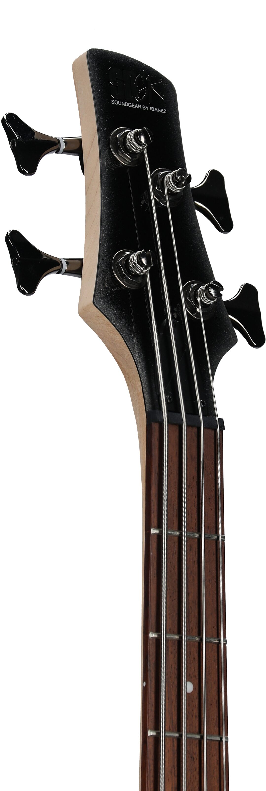Ibanez SR300E Electric Bass, Midnight Gray Burst, Headstock Left Front