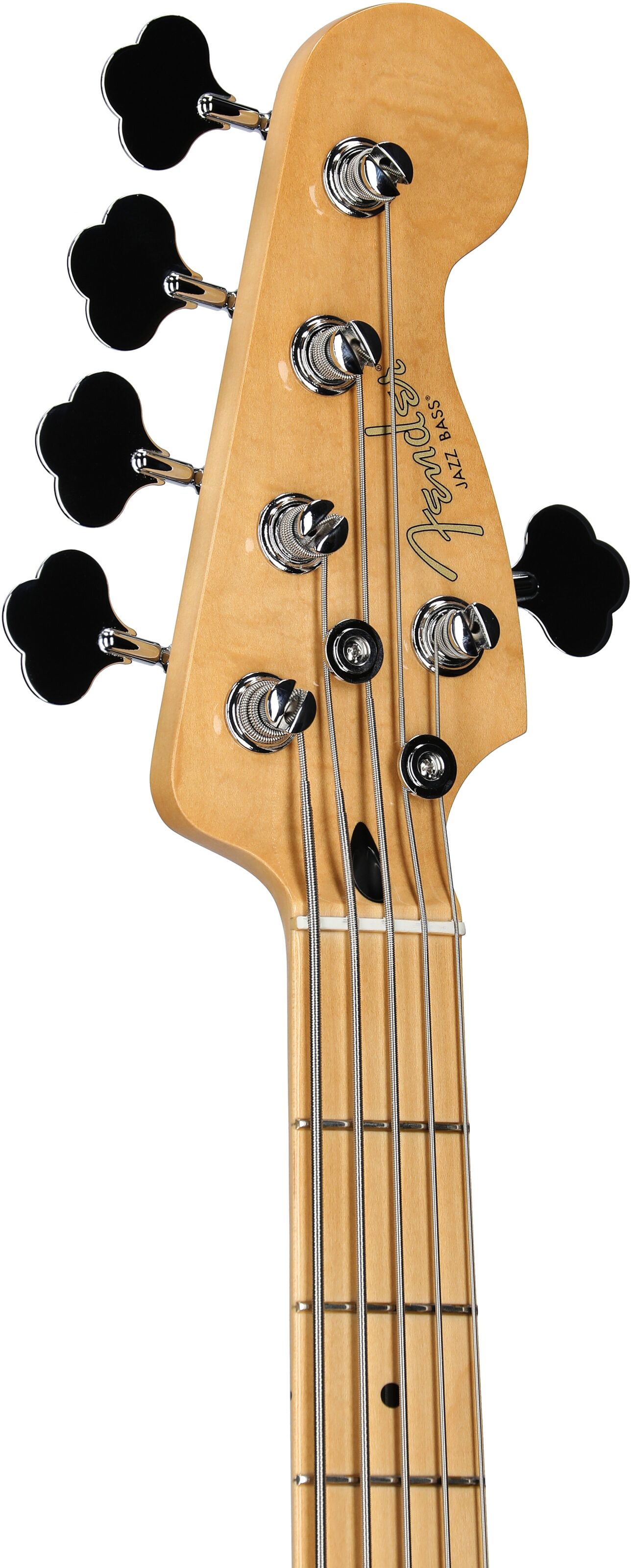 Fender Player II Modified Active V Jazz Electric Bass, Maple Fingerboard (with Gig Bag), Olympic Pearl, Headstock Left Front
