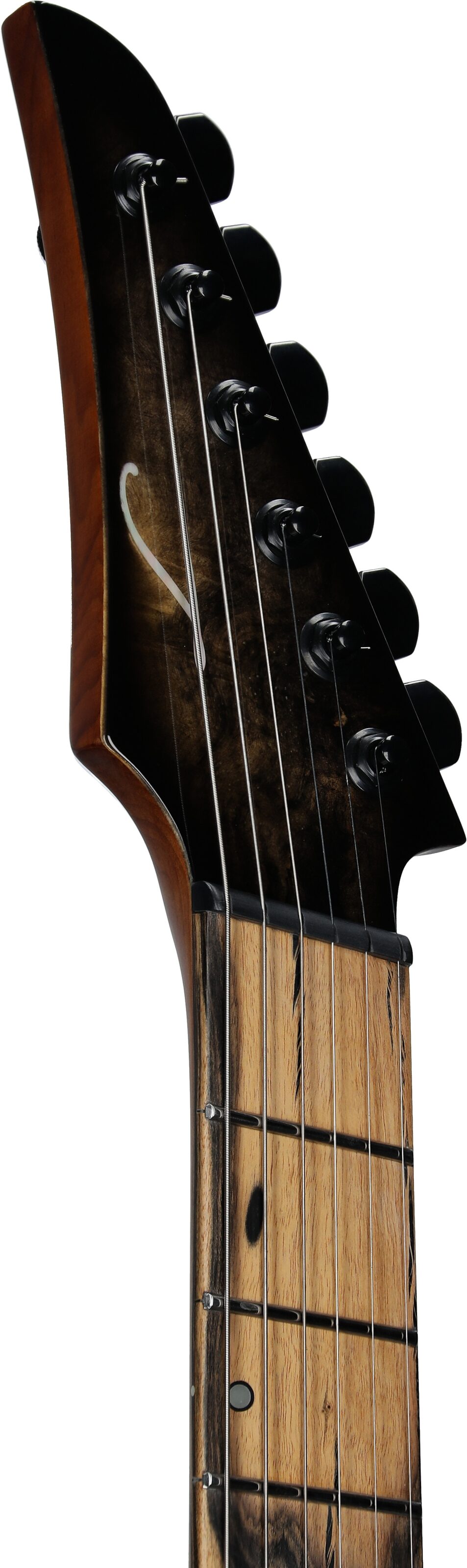 Legator Ninja 6 OD Multi-Scale Electric Guitar, Jupiter Burst, Headstock Left Front