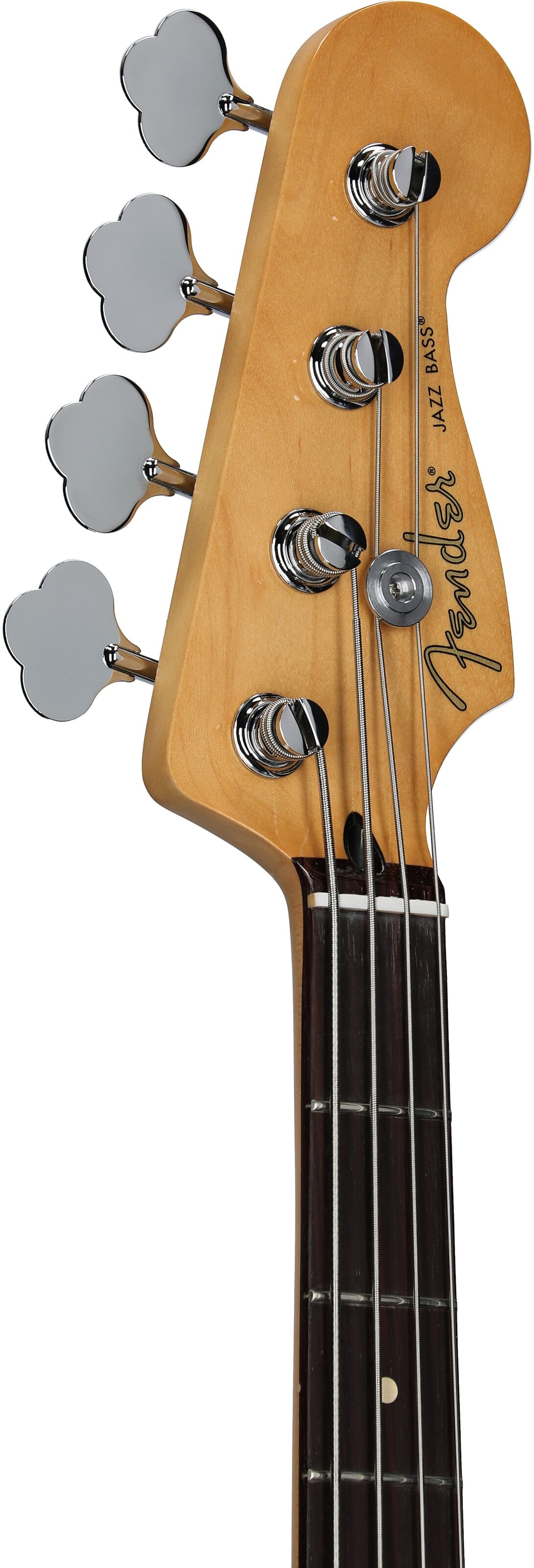 Fender Player II Jazz Electric Bass, with Rosewood Fingerboard, Hialeah Yellow, Headstock Left Front