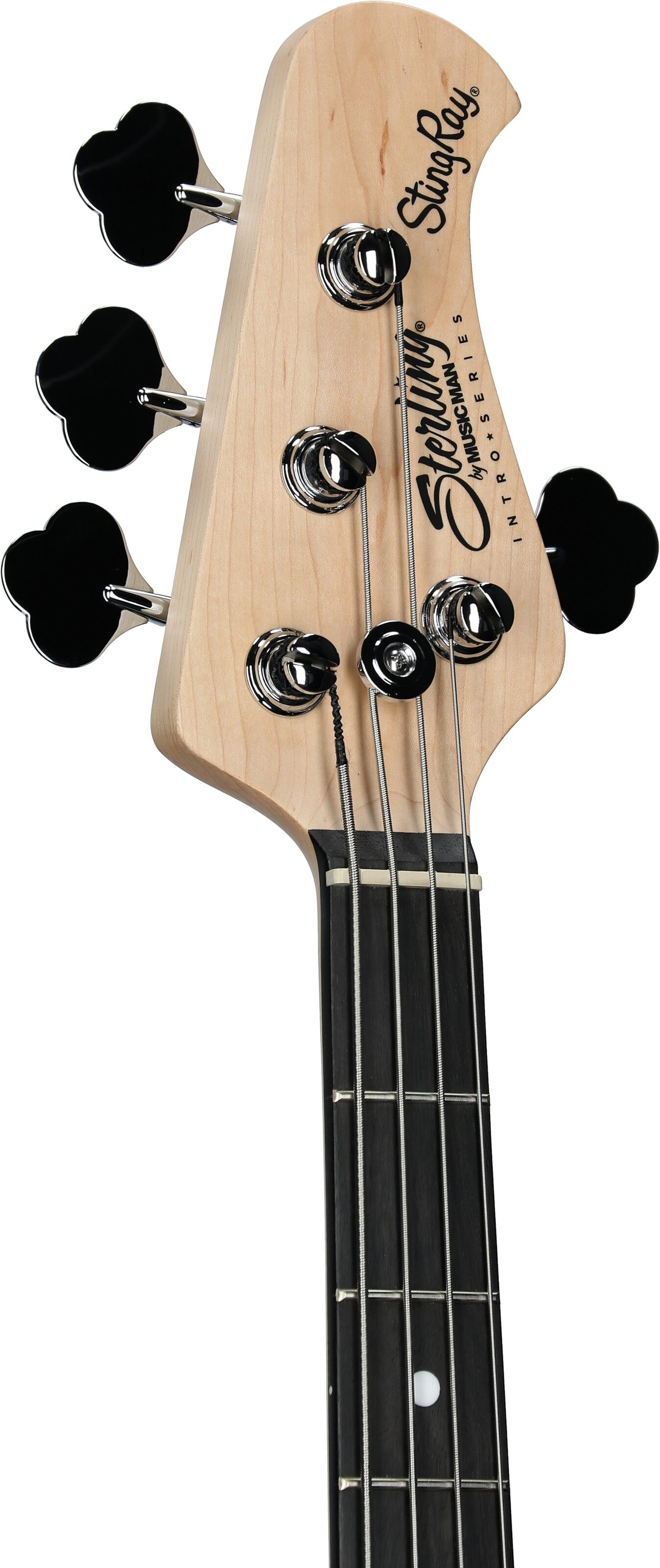 Sterling Intro Series StingRay Electric Bass, Misty Green, Headstock Left Front
