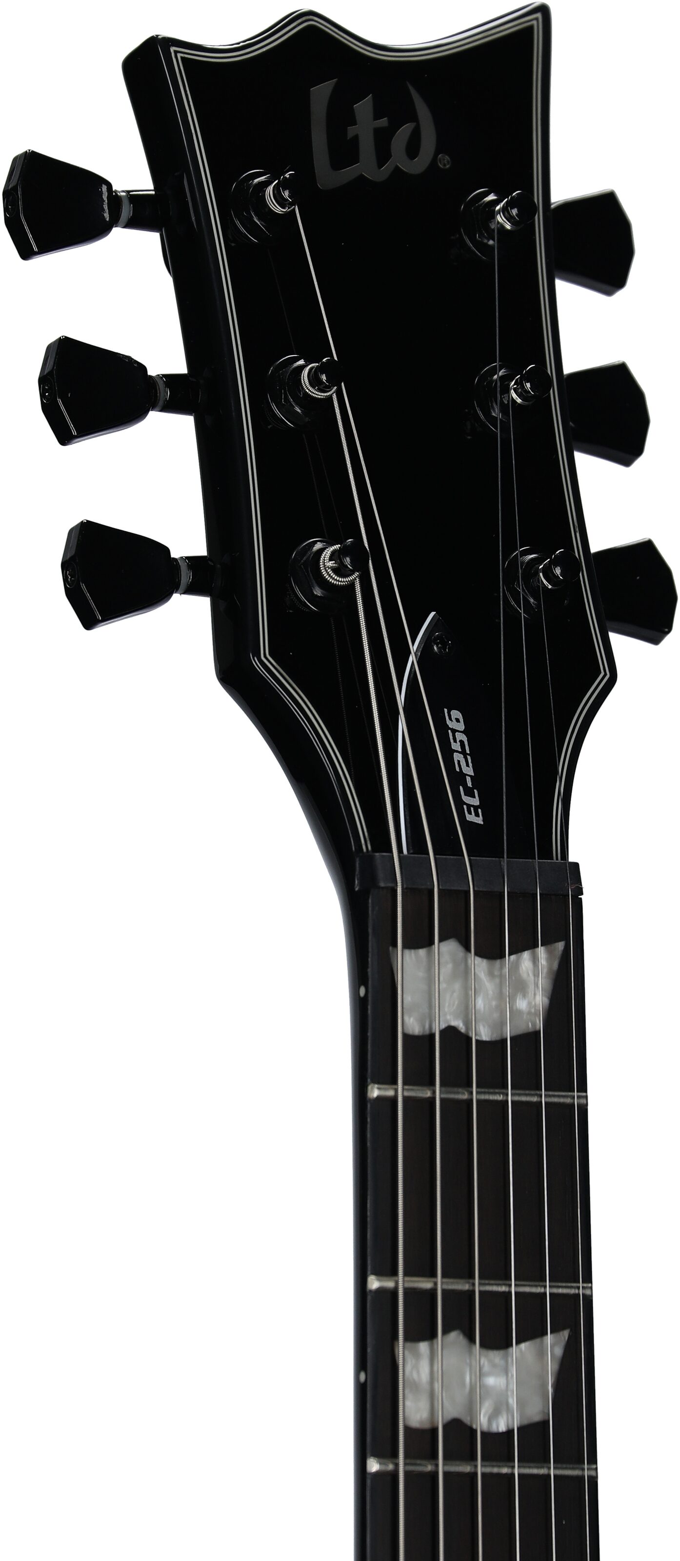 ESP LTD EC-201 Electric Guitar, Black, Headstock Left Front
