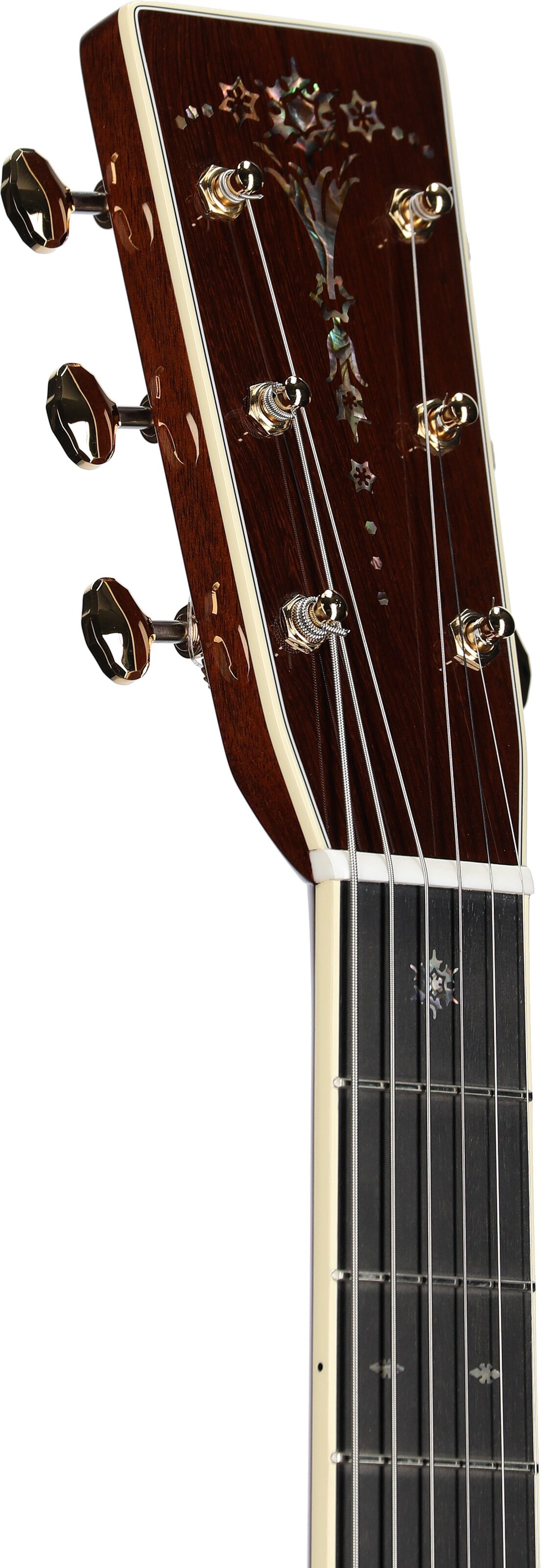 Martin D-45 Bentley Snowflake Custom Edition Acoustic Guitar (with Case), Headstock Left Front