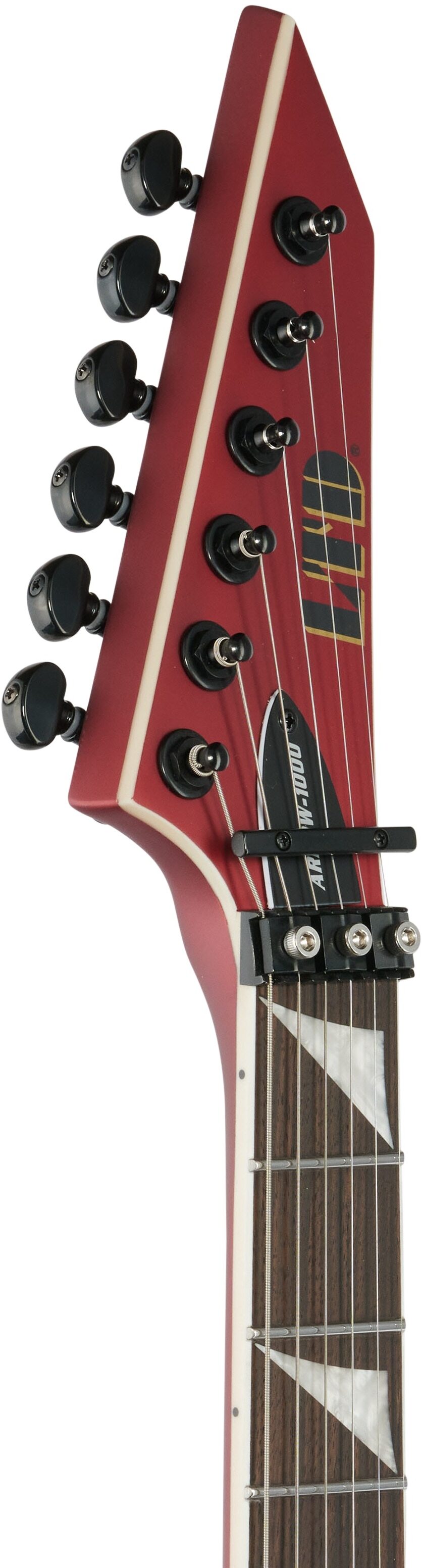 ESP LTD Arrow 1000 Electric Guitar, Candy Apple Red, Headstock Left Front