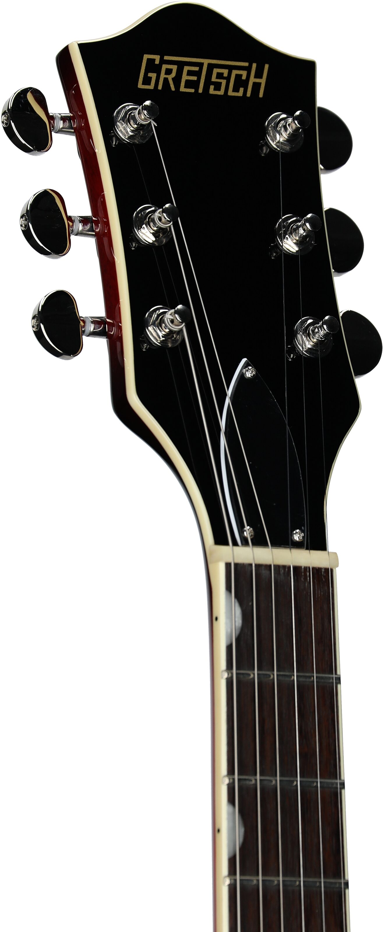 Gretsch G2655 Streamliner CB Junior Electric Guitar, Claret Burst, Headstock Left Front