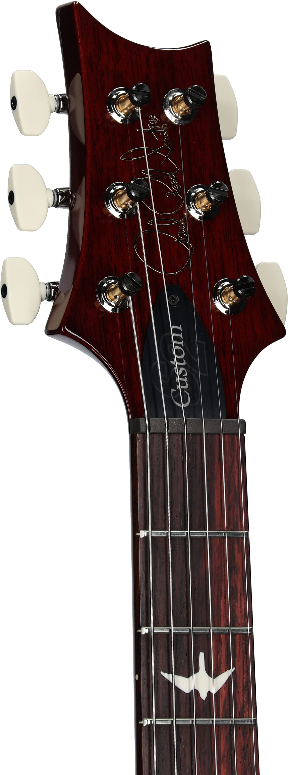 PRS Paul Reed Smith S2 Custom Color 24 Electric Guitar (with Gig Bag), Dark Cherry Sunburst, Headstock Left Front