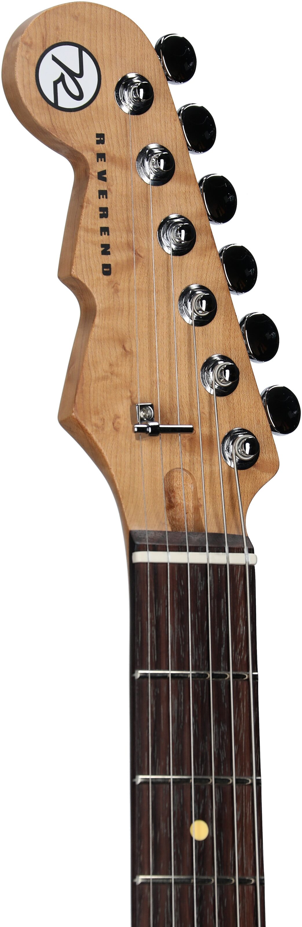 Reverend Double Agent OG Electric Guitar, Left-Handed, Chronic Blue Burst, Headstock Left Front