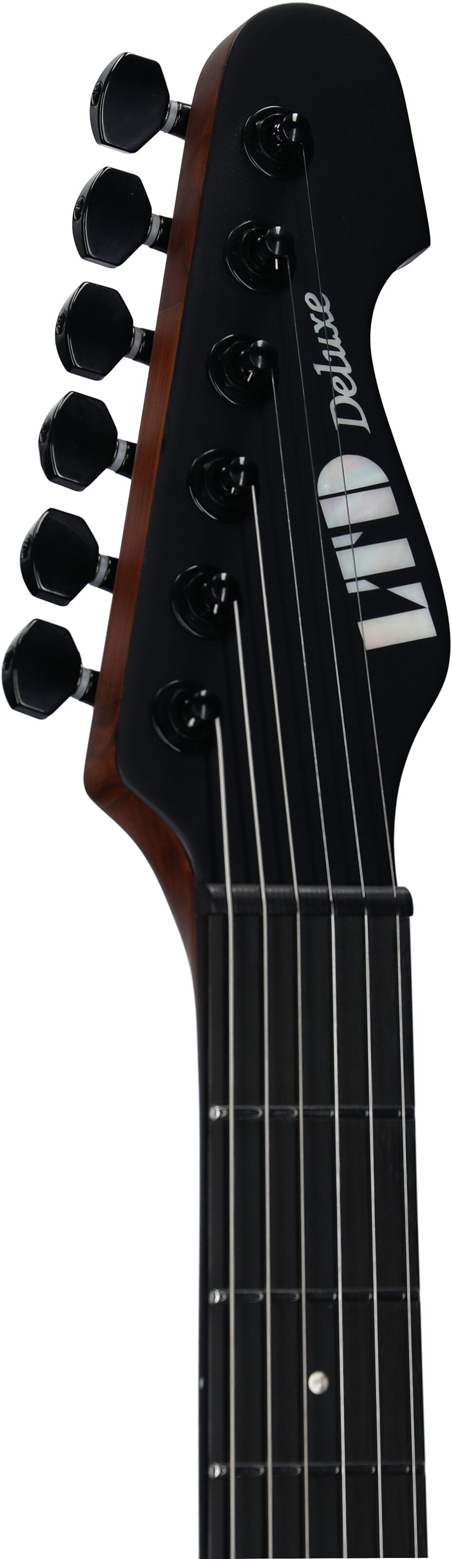 ESP LTD Deluxe SN-1000HT Electric Guitar, Silver Blast, Headstock Left Front