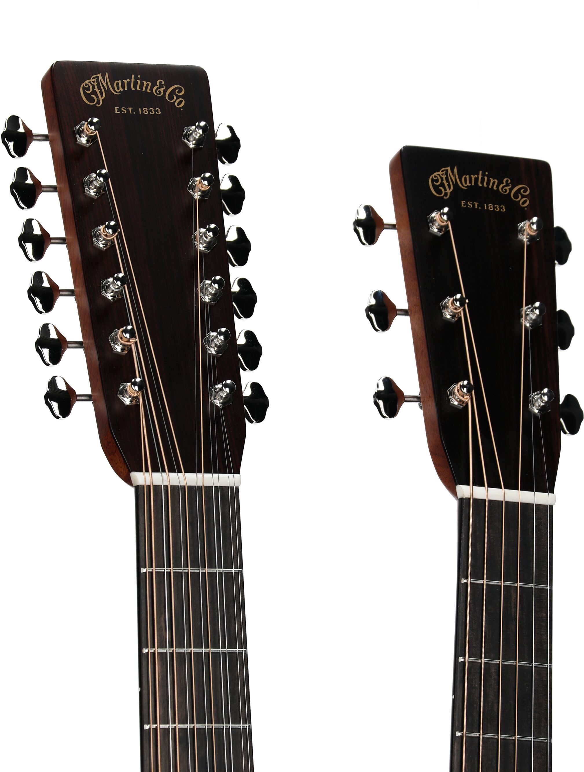 Martin Grand J-28E Double-Neck Acoustic-Electric Guitar, Natural, Headstock Left Front