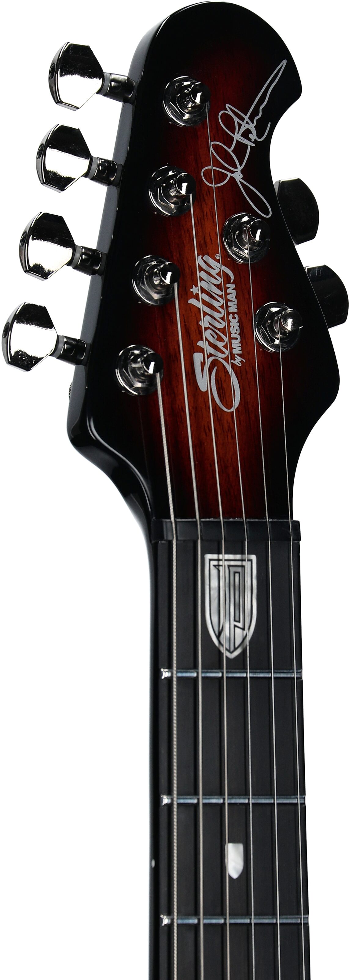 Sterling by Music Man MAJ200XFM Majesty Electric Guitar, Tiger Eye, Headstock Left Front