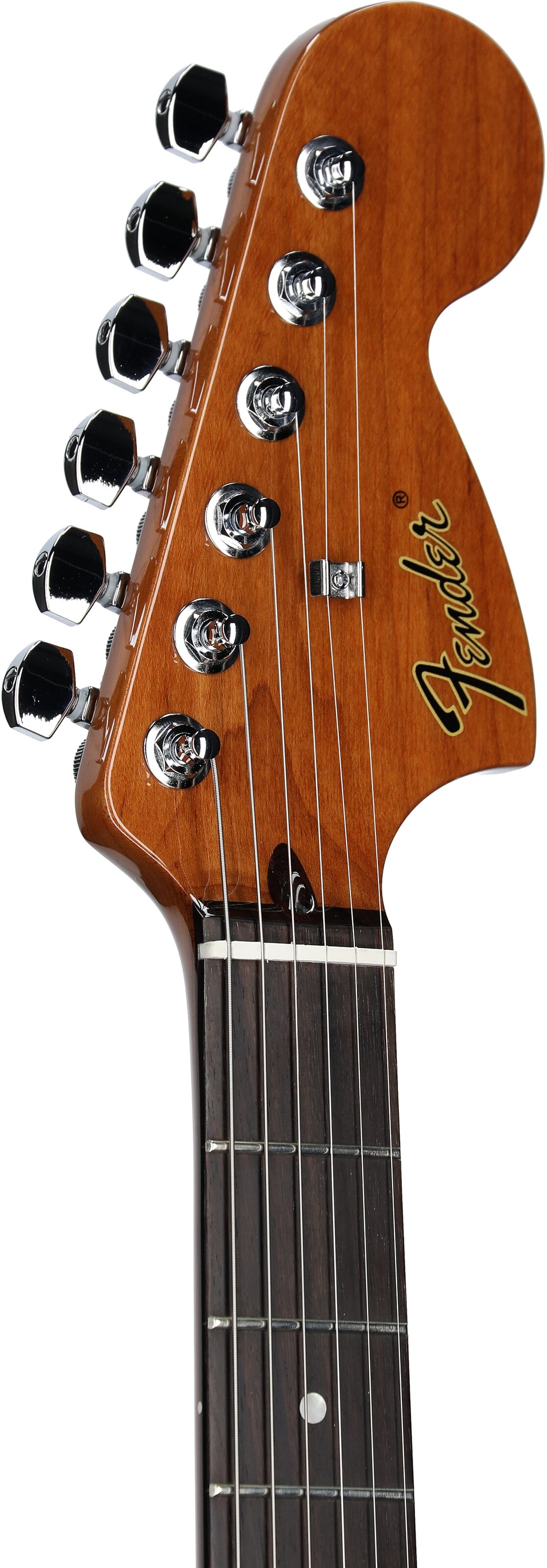 Fender Tom DeLonge Starcaster Electric Guitar, Satin Surf Green, Headstock Left Front