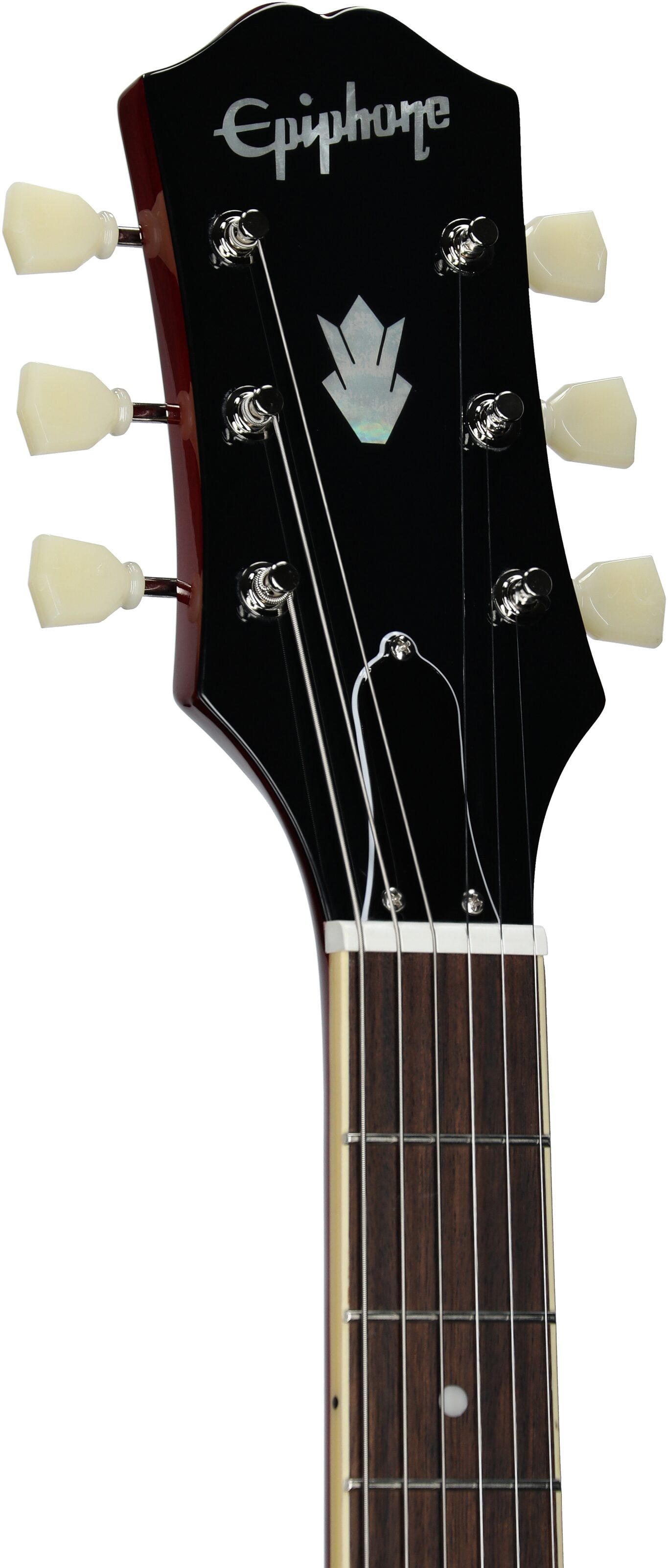 Epiphone ES-335 Traditional Pro Electric Guitar, Dark Wine Red, Headstock Left Front