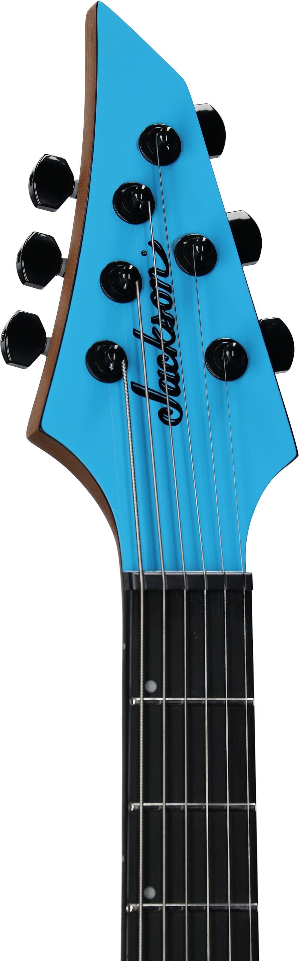 Jackson Pro Sig Misha Mansoor ET6 Electric Guitar, Riviera Blue, Headstock Left Front