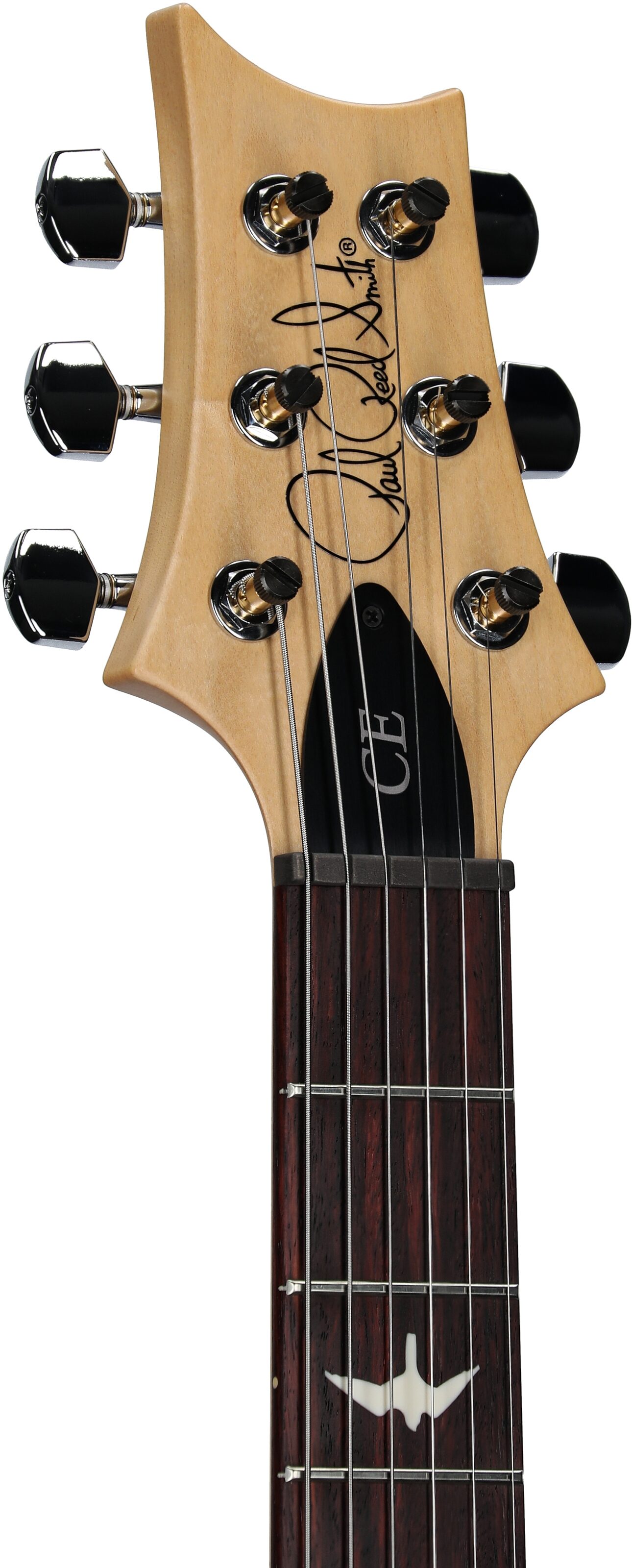 PRS Paul Reed Smith CE 24-08 Swamp Ash Electric Guitar (with Gig Bag), Satin Vintage Natural, Headstock Left Front