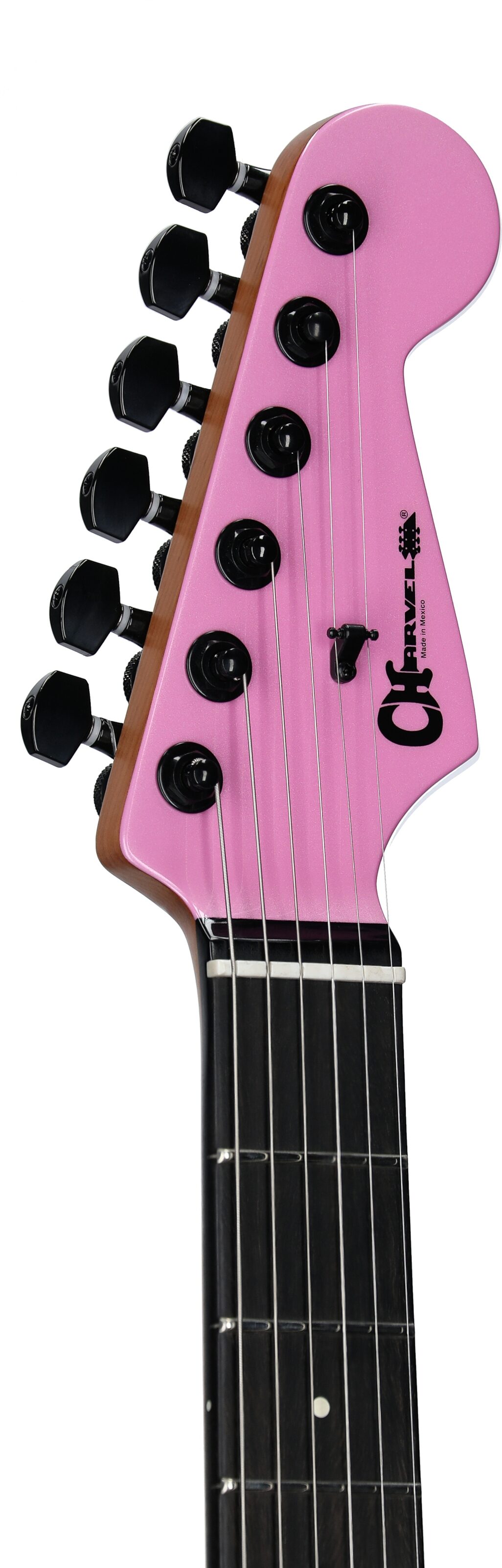 Charvel Pro-Mod Plus SD1 HH HT Electric Guitar, with Ebony Fingerboard, Platinum Pink, Headstock Left Front