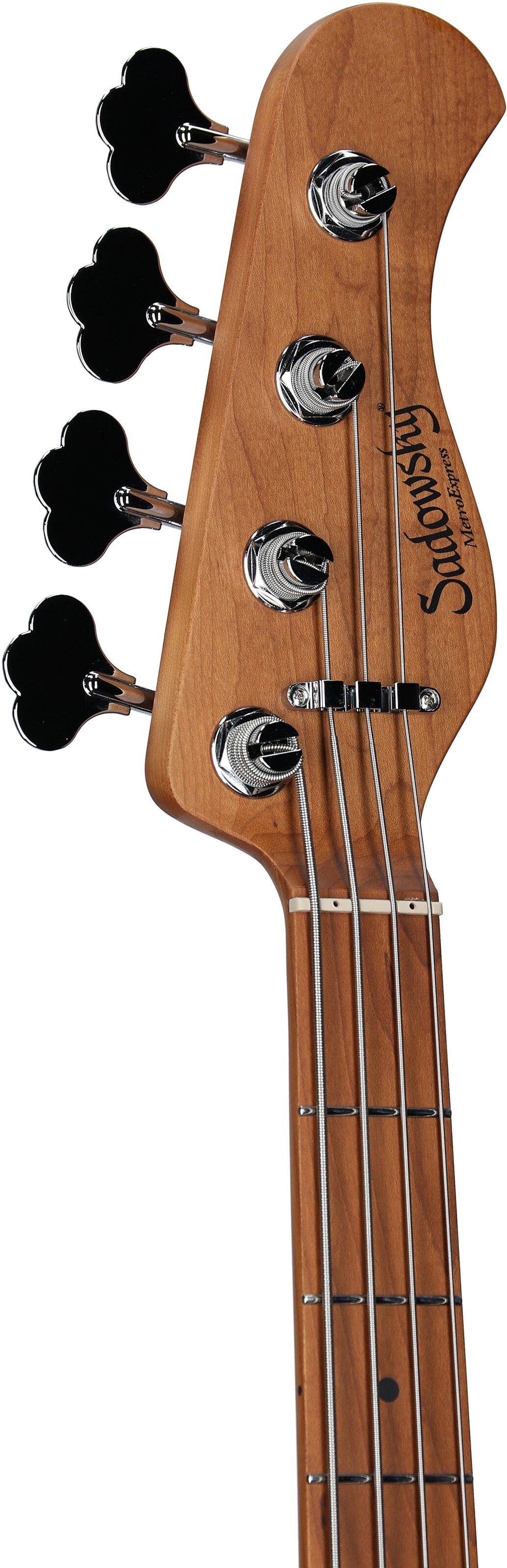 Sadowsky MetroExpress 21-Fret Vintage J/J Electric Bass, Maple Fingerboard, Olympic White, Headstock Left Front