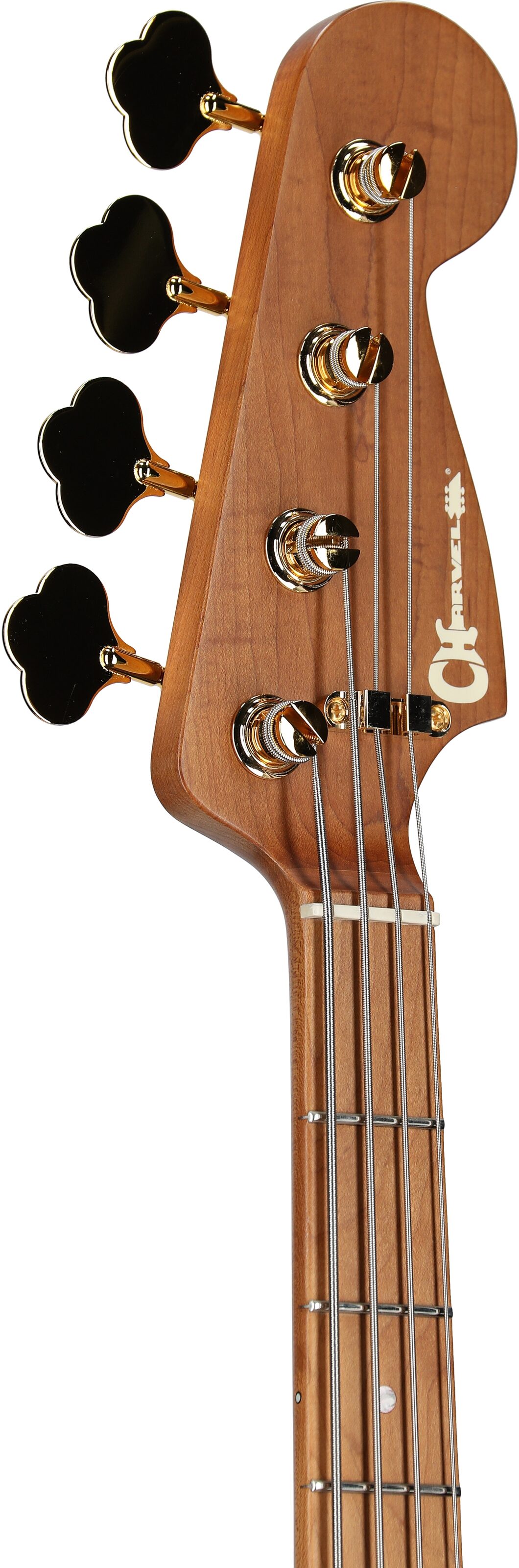 Charvel Pro-Mod San Dimas PJ IV Electric Bass, Natural, Headstock Left Front