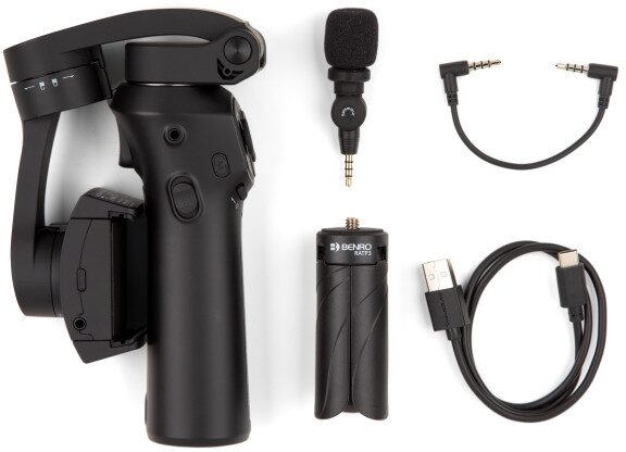 Benro 3XS LITE Gimbal for Smartphone with Saramonic SmartMic Mini Microphone, Main