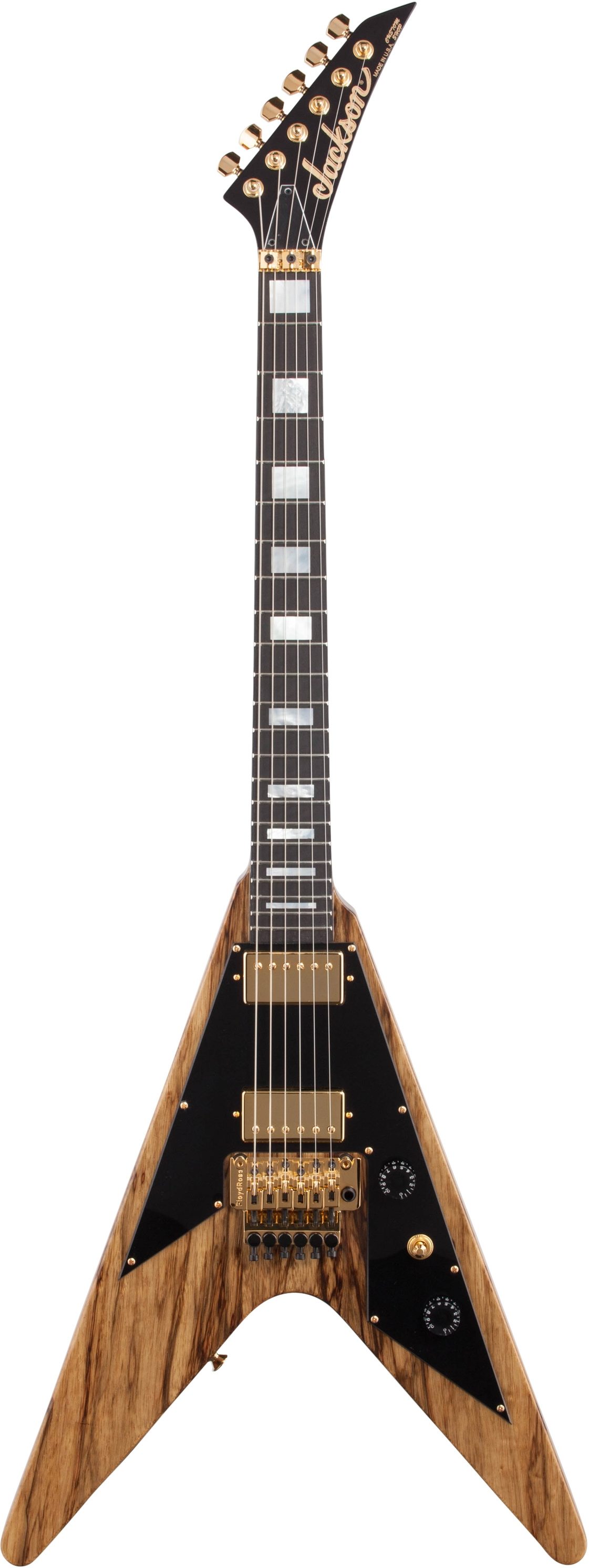 Jackson Limited Edition USA Custom Korina V Electric Guitar (with Case), Action Position Back