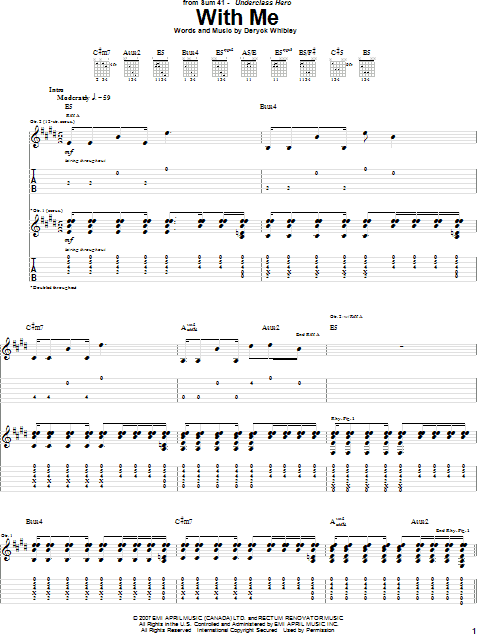 Watch How To Play With Me By Sum 41 - Guitar Tabs & Chords