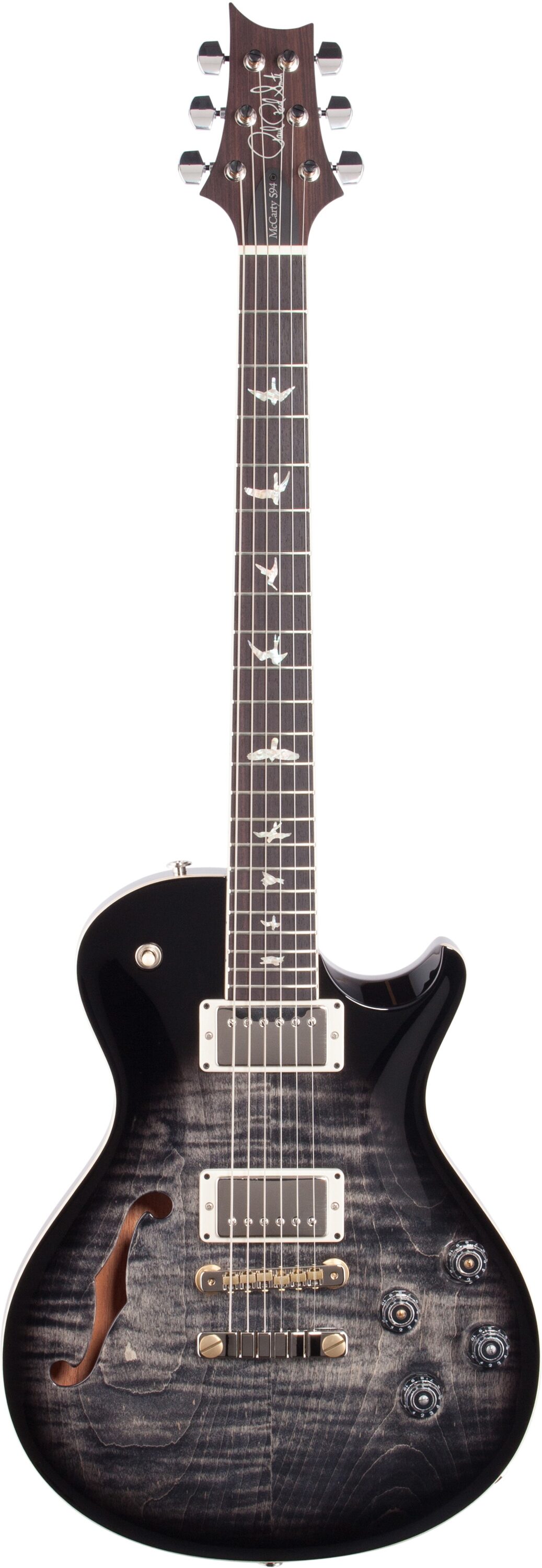 PRS Paul Reed Smith Singlecut McCarty 594 Semi-Hollowbody Electric Guitar (with Case), Action Position Back
