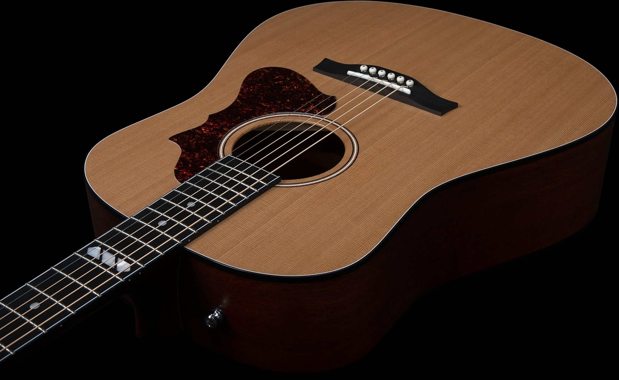 Godin Metropolis LTD Natural Cedar HG EQ Acoustic-Electric Guitar (with Case), Action Position Back