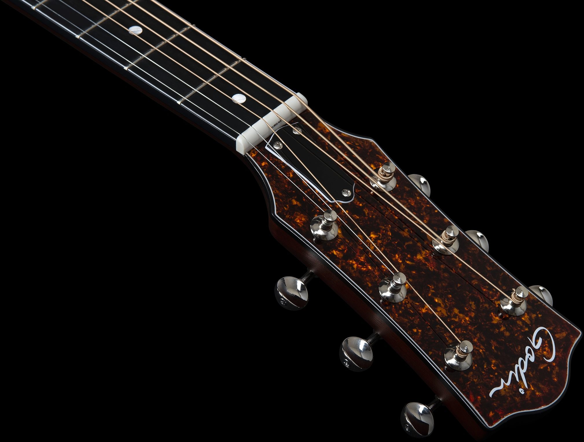 Godin Metropolis LTD Natural Cedar HG EQ Acoustic-Electric Guitar (with Case), Action Position Back