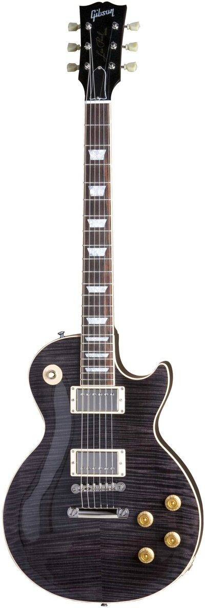 Gibson Class 5 Les Paul Quilt Top Electric Guitar (with Case), Transparent Black