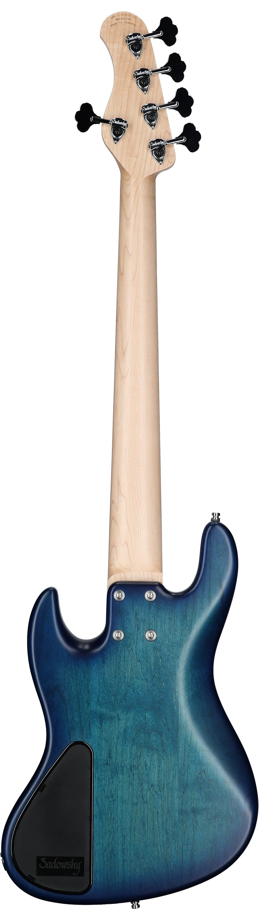 Sadowsky MetroLine 21-fret Vintage J/J Bass, 5-String (with Gig Bag), Bora Burst, Serial Number SML G 003233-23, Full Straight Back