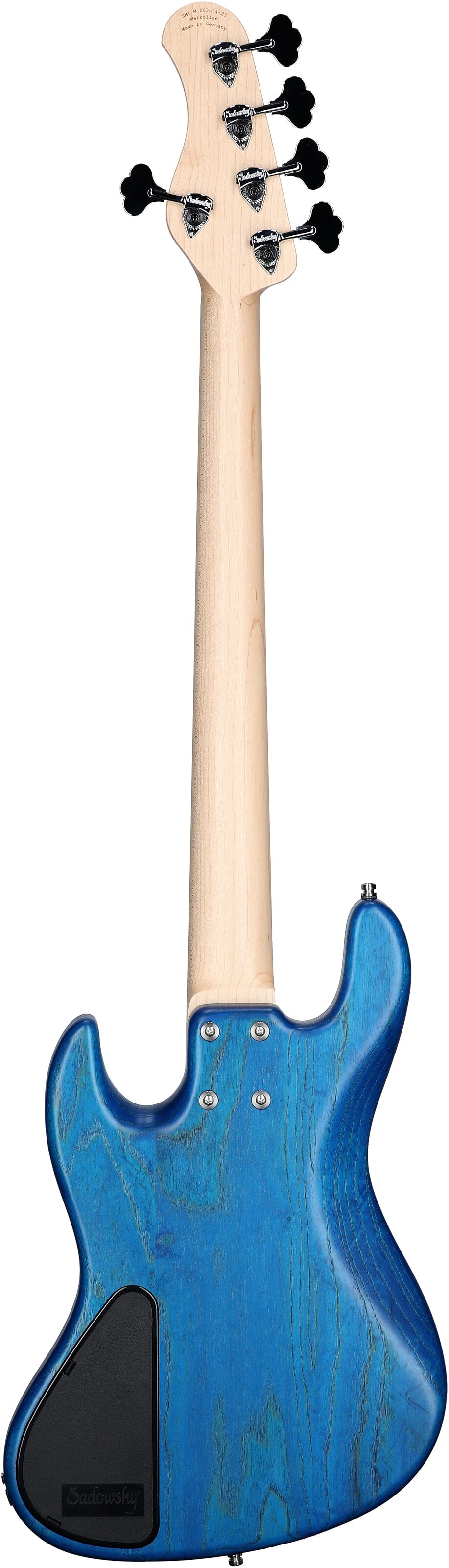 Sadowsky MetroLine 21-Fret Vintage M/J Bass, 5-String (with Gig Bag), Ocean Blue, Serial Number SML M 003564-23, Full Straight Back