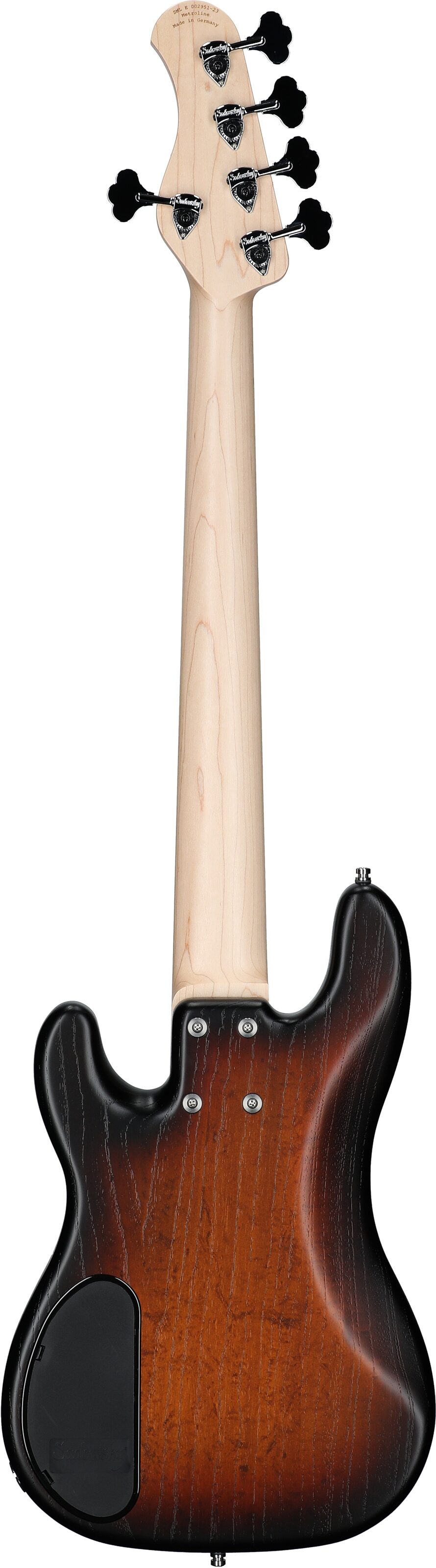 Sadowsky MetroLine 21-Fret Hybrid P/J Bass, 5-String (with Gig Bag), Almond Sunburst, Serial Number SML E 002951-23, Full Straight Back