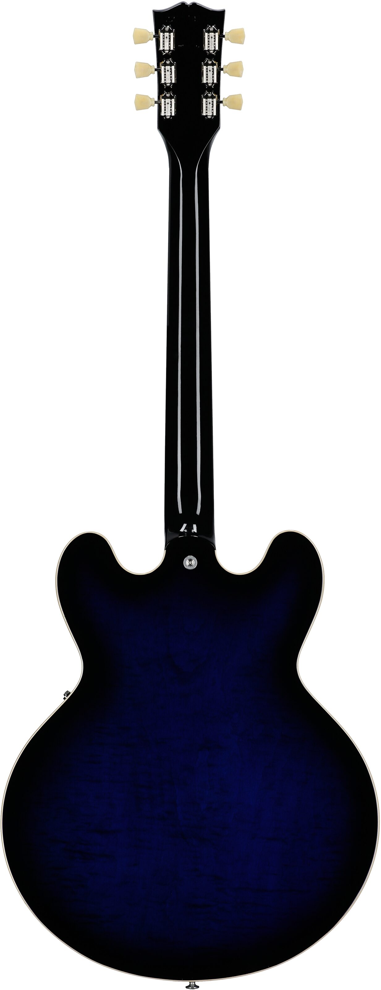 Gibson ES-335 Figured Electric Guitar (with Case), Deep Ocean Burst, Serial Number 225340376, Full Straight Back