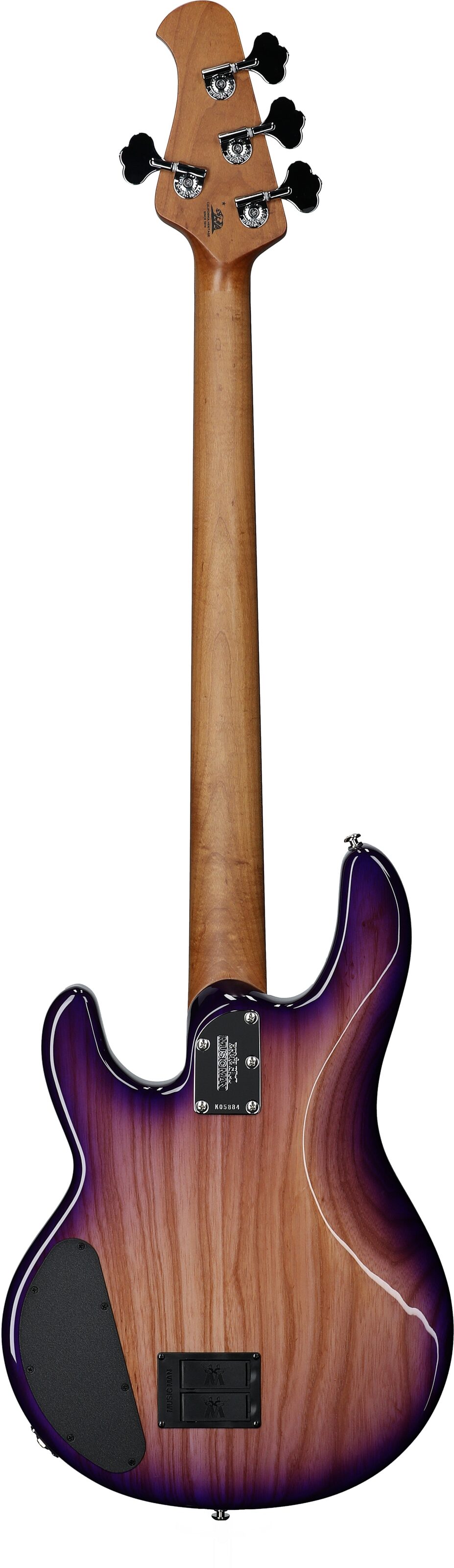 Ernie Ball Music Man StingRay Special HH Electric Bass (with Case), Purple Sunset, Serial Number K05884, Full Straight Back