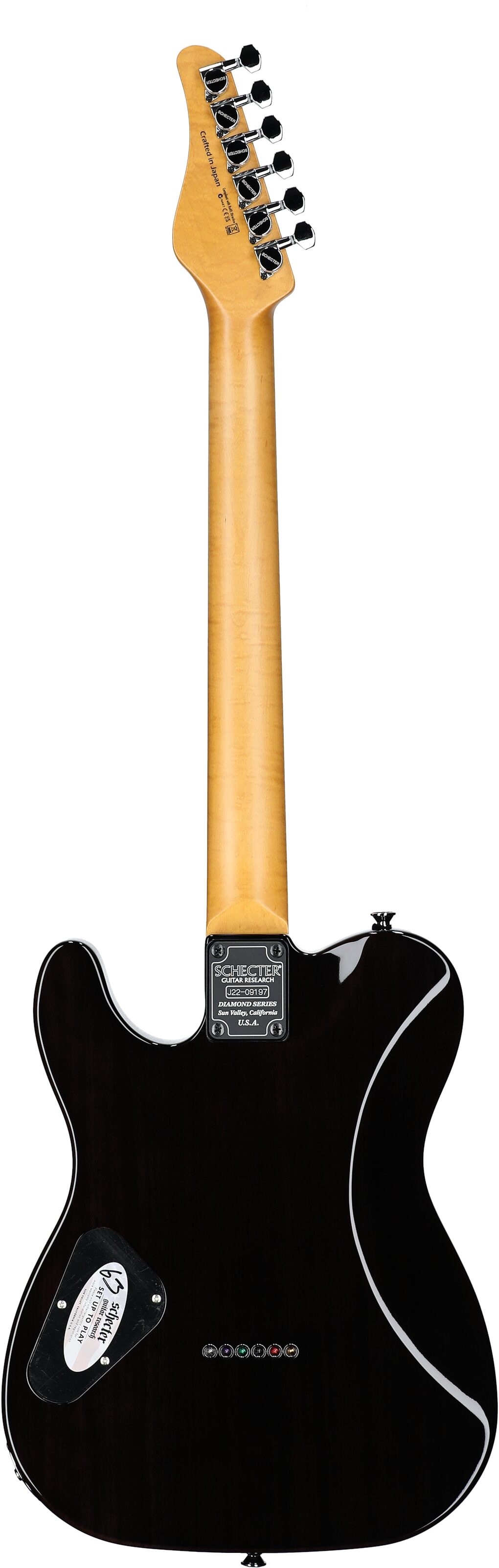 Schecter Japan PT Classic Electric Guitar (with Case), Transparent Fade Burst, Serial Number J22-09197, Full Straight Back