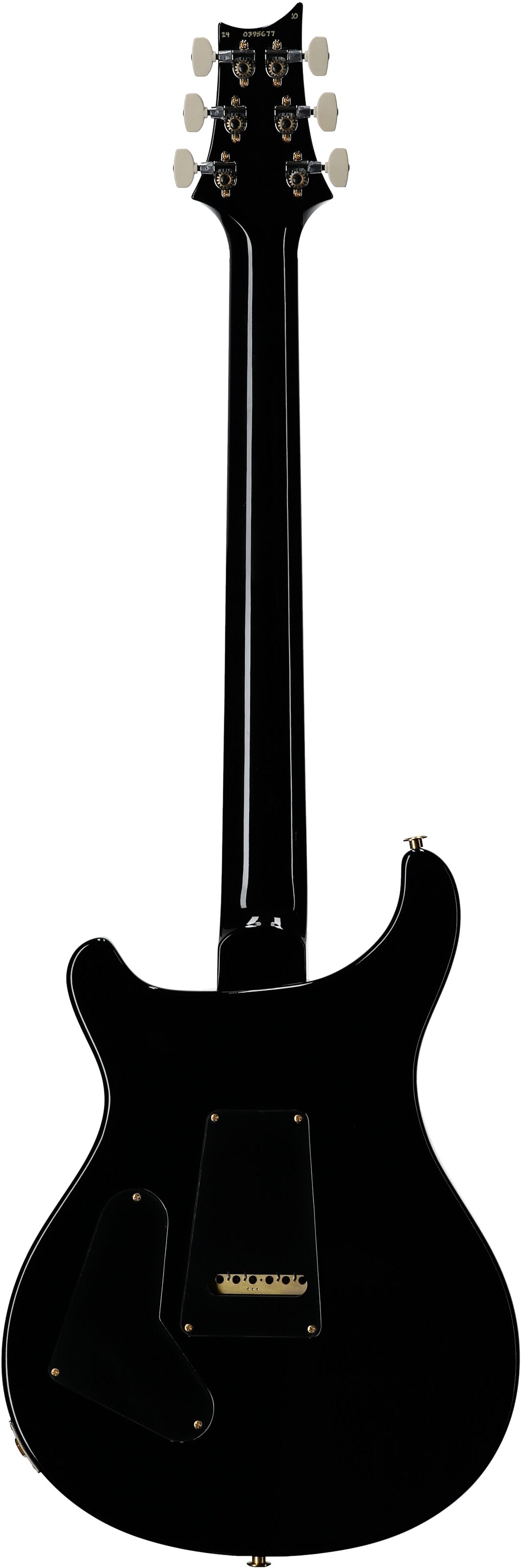 PRS Paul Reed Smith Custom 24 Pattern Thin 10-Top Electric Guitar (with Case), Fire Smokeburst, Serial Number 0395677, Full Straight Back